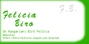 felicia biro business card